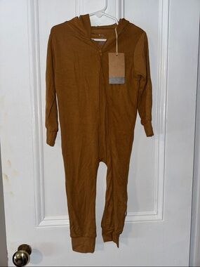 Kyte BABY Brown Hooded Zipper coverall